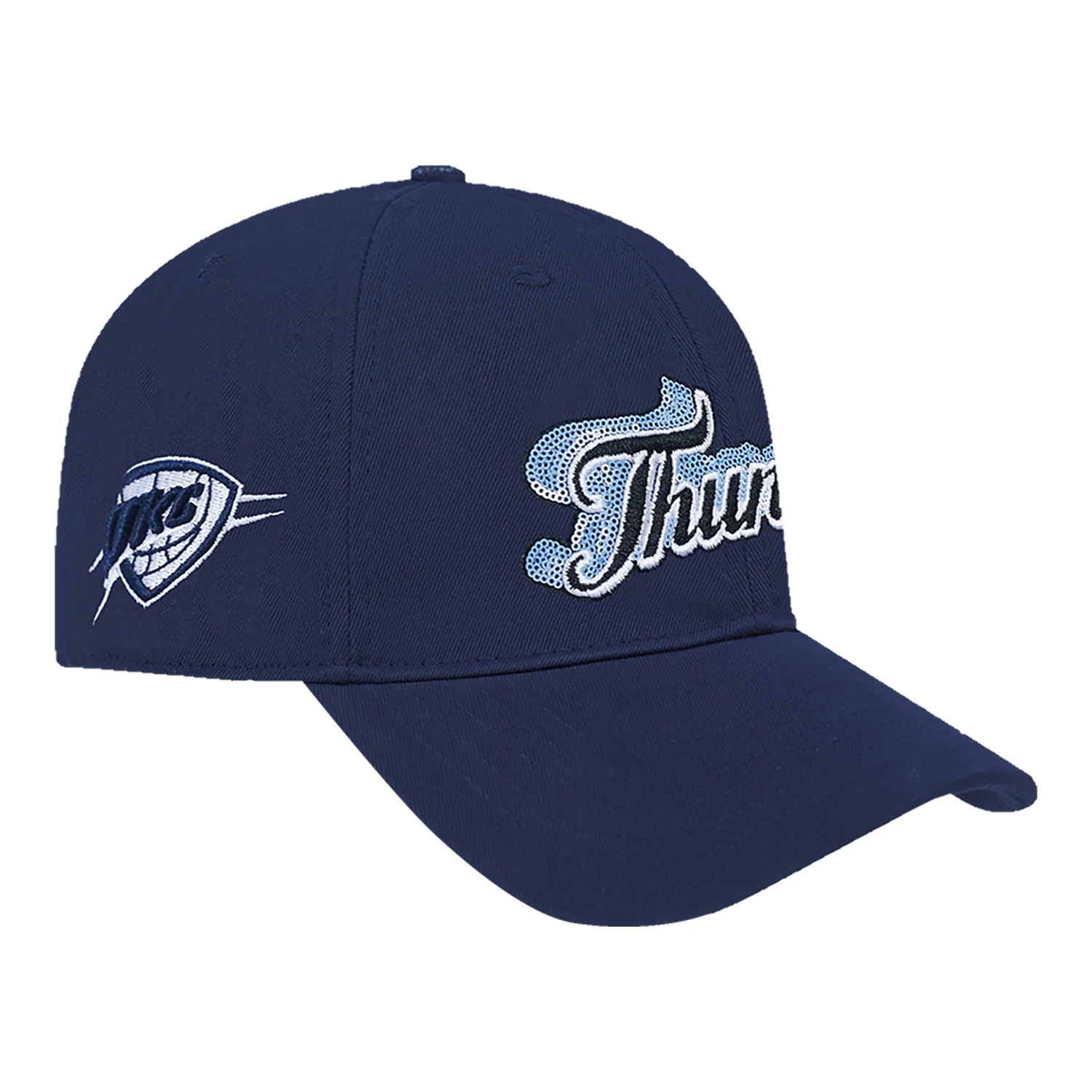 LADIES OKC THUNDER PRO STANDARD CITY LIGHTS SEQUIN HAT - Image 5