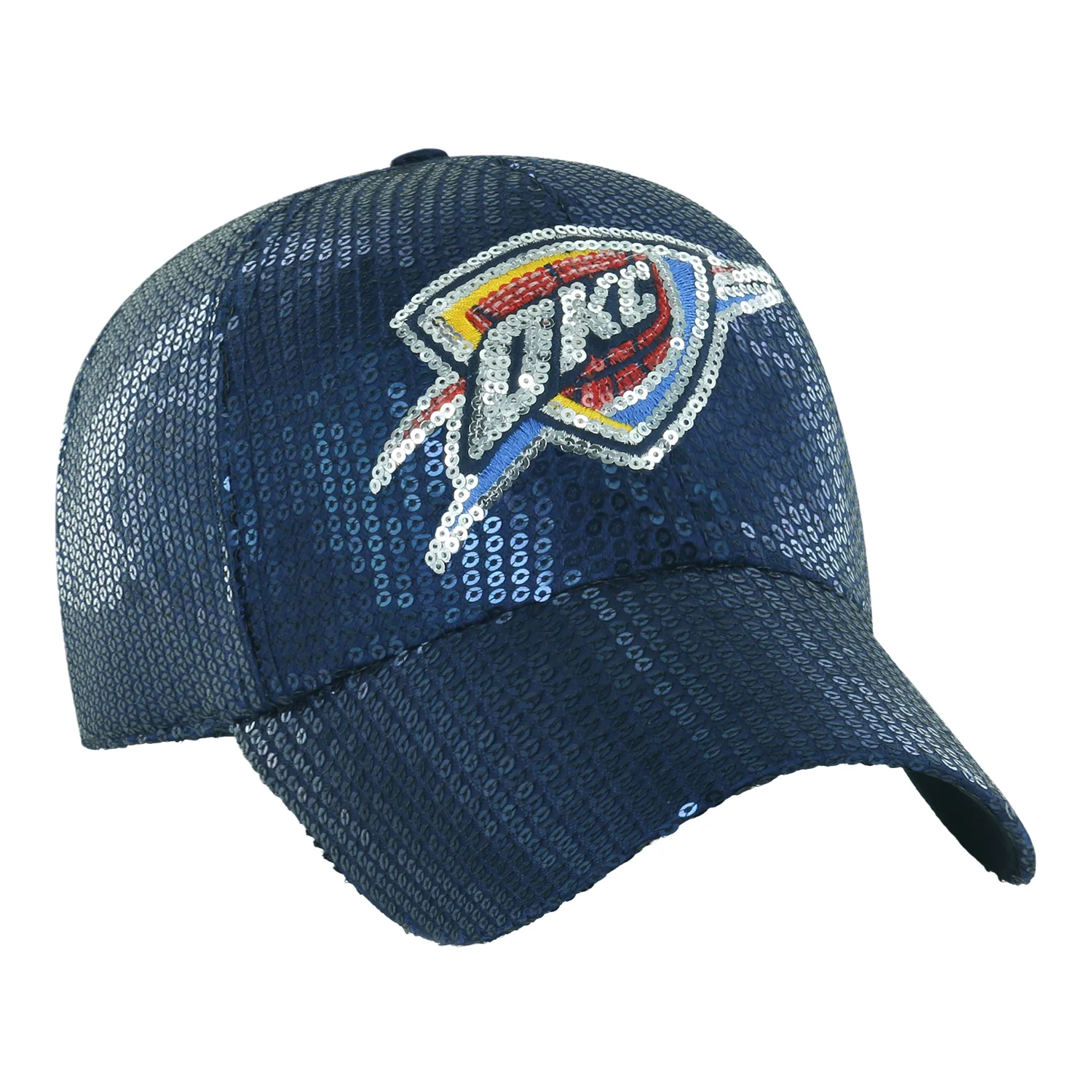 Ladies OKC Thunder 47 Brand Primary Sequin Clean Up Hat - Image 3