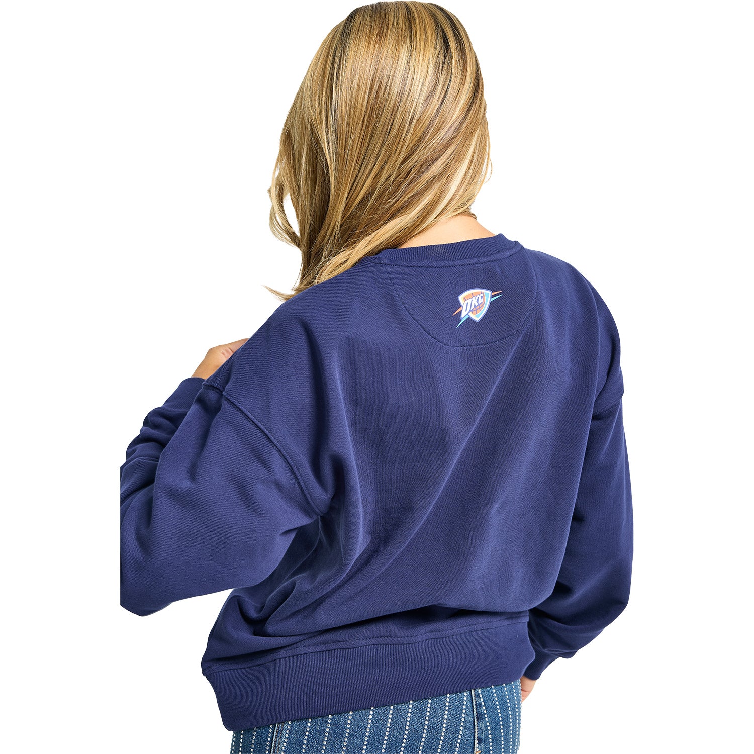 Ladies Oklahoma City Thunder Terez Technicolor Crewneck Sweatshirt - Image 4