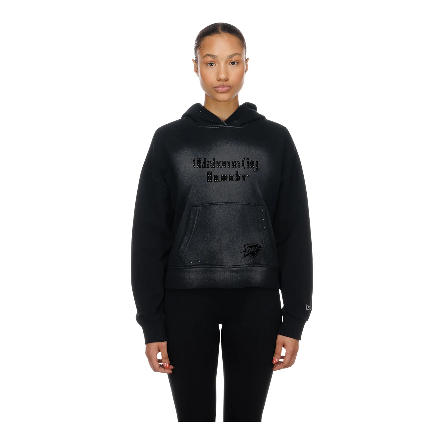 Ladies OKC Thunder New Era Boxy Mineral Wash Sweatshirt