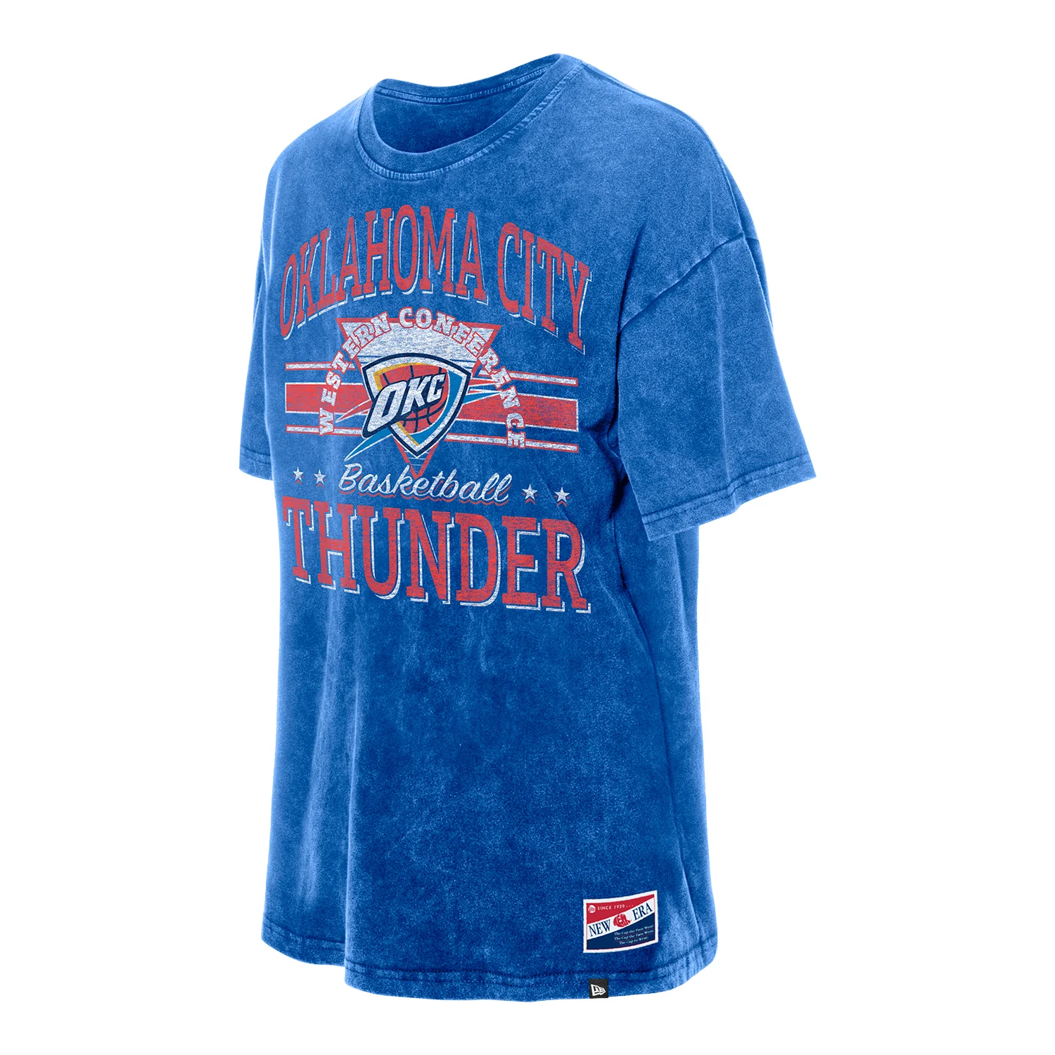 Ladies OKC Thunder New Era Oversized Mineral Wash T-Shirt