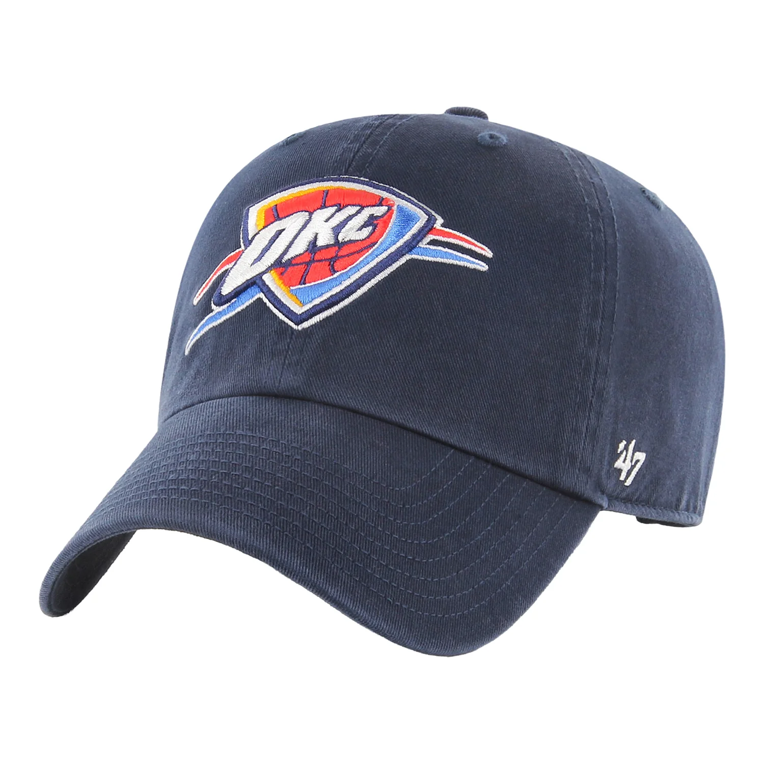 OKC THUNDER 47 BRAND CORE CLEAN UP NAVY ADJUSTABLE HAT