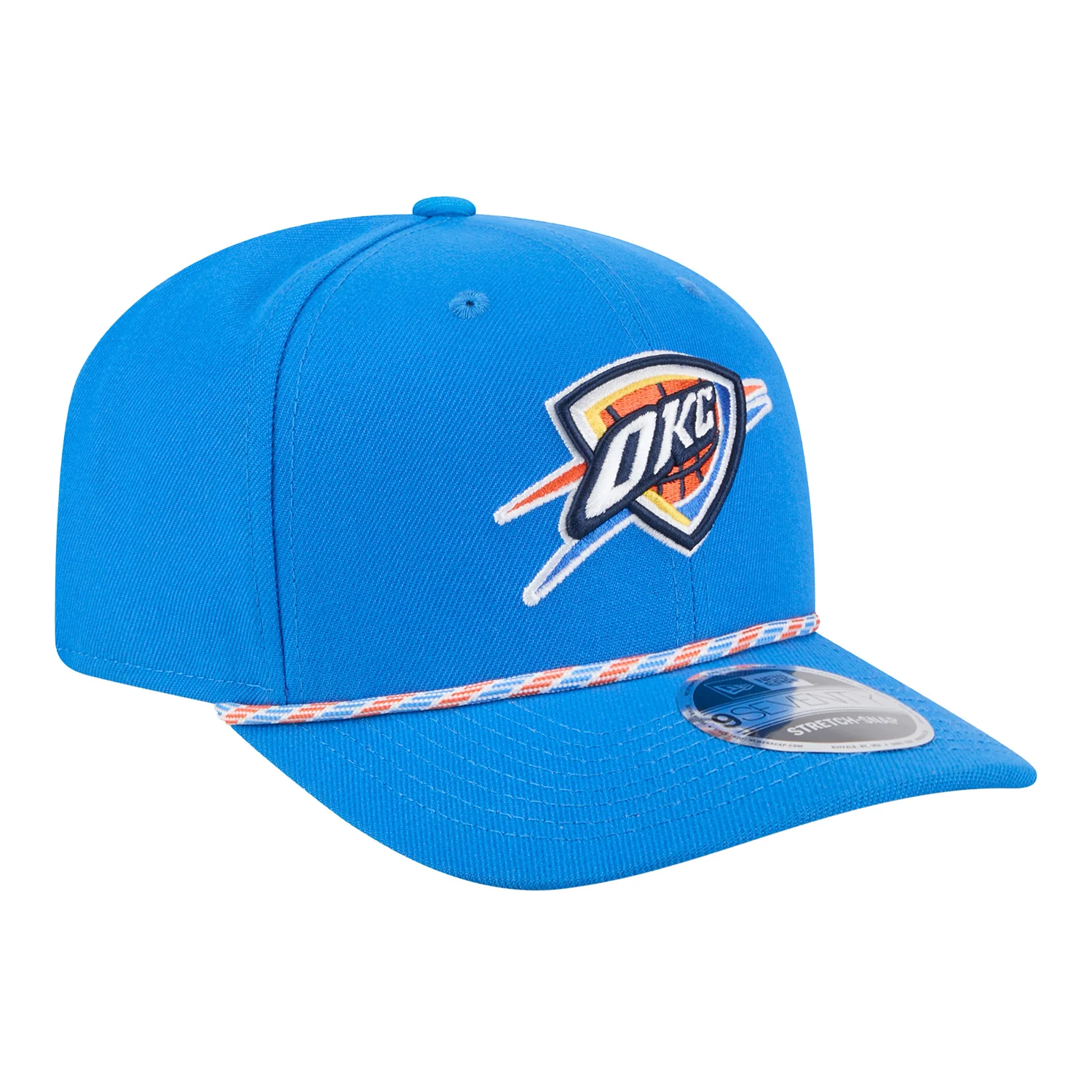 OKLAHOMA CITY THUNDER NEW ERA 970 STRETCH SNAP ROPE BLUE SNAPBACK - Image 2