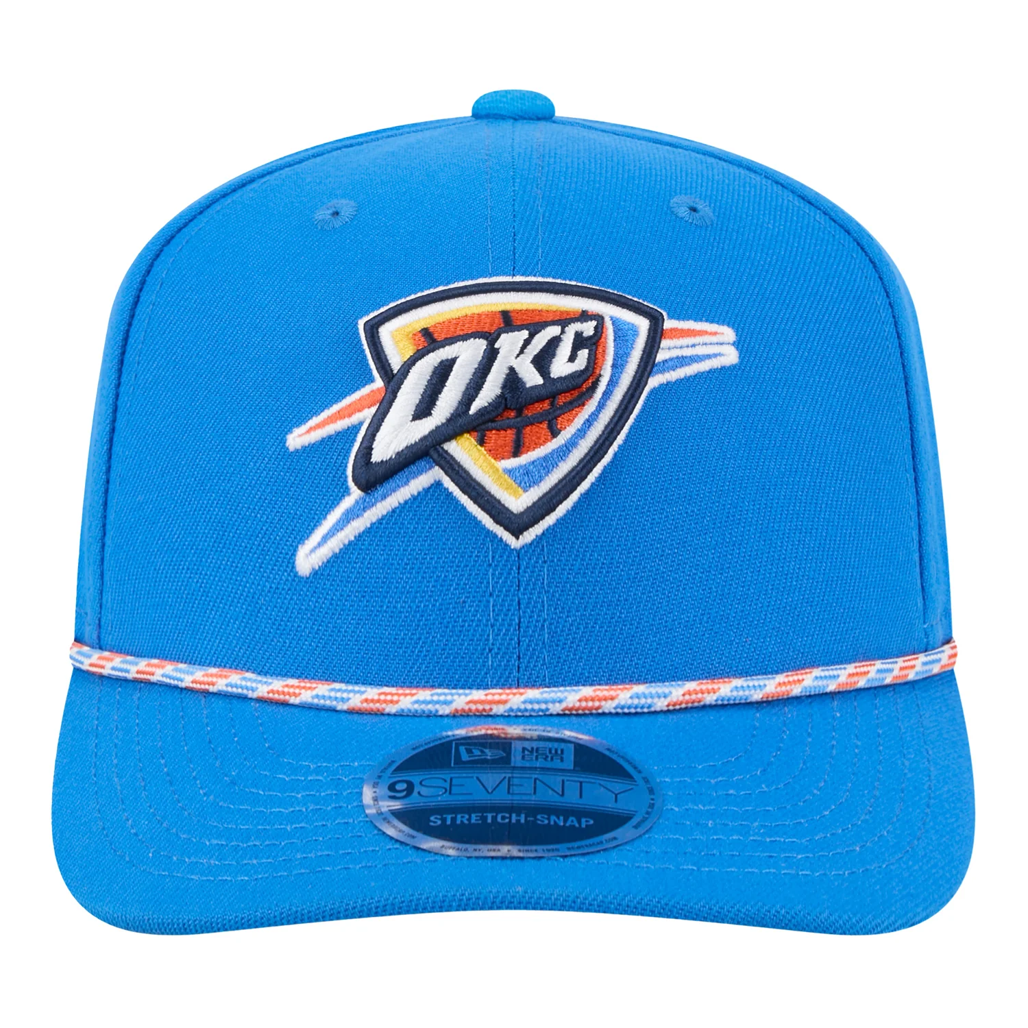 OKLAHOMA CITY THUNDER NEW ERA 970 STRETCH SNAP ROPE BLUE SNAPBACK - Image 3