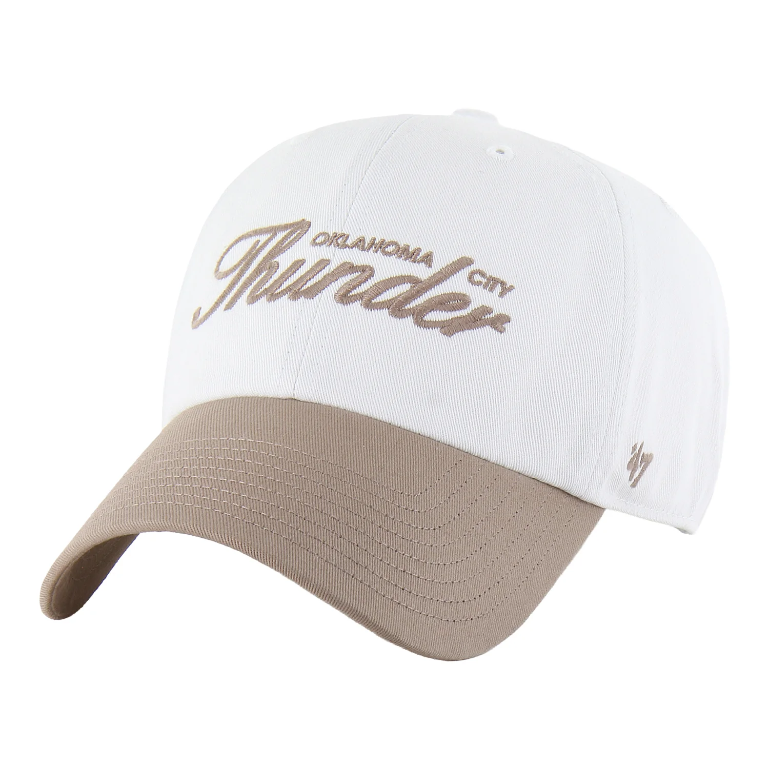OKC THUNDER 47 BRAND FOUNDATION BROWN TWO-TONE CLEAN UP