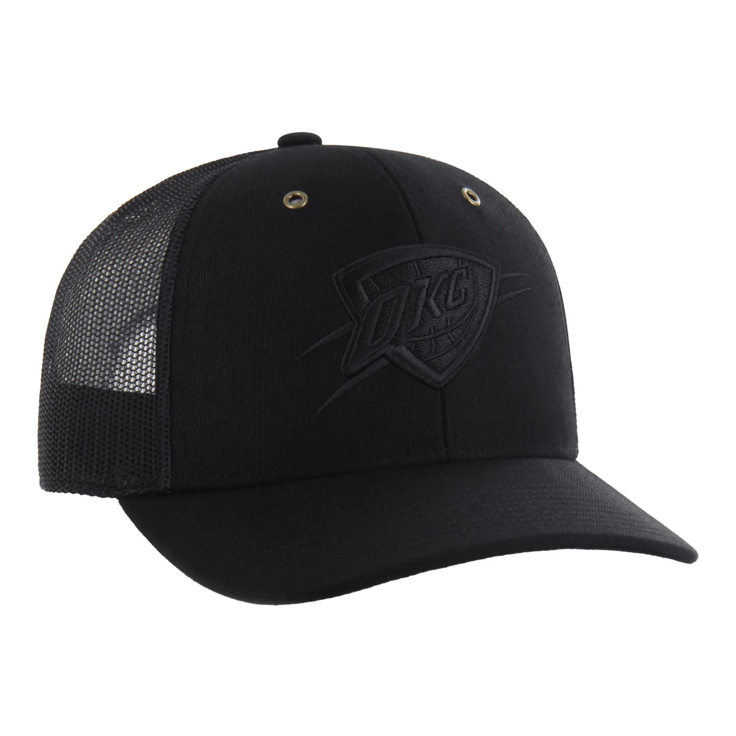 OKC THUNDER 47 BRAND CARHARTT BLACK TRUCKER