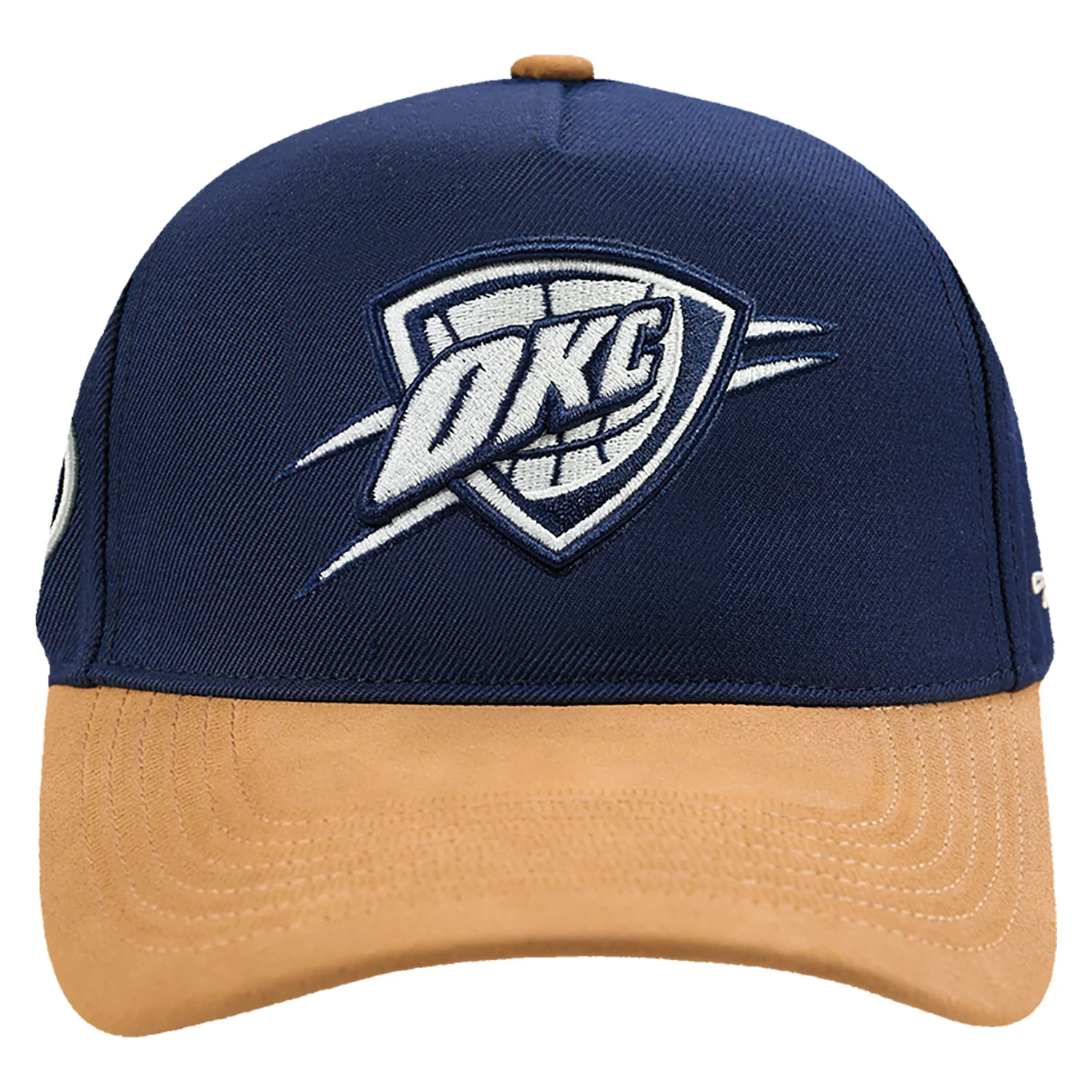 OKC THUNDER PRO STANDARD SUEDE PRO PINCH NAVY SNAPBACK - Image 2