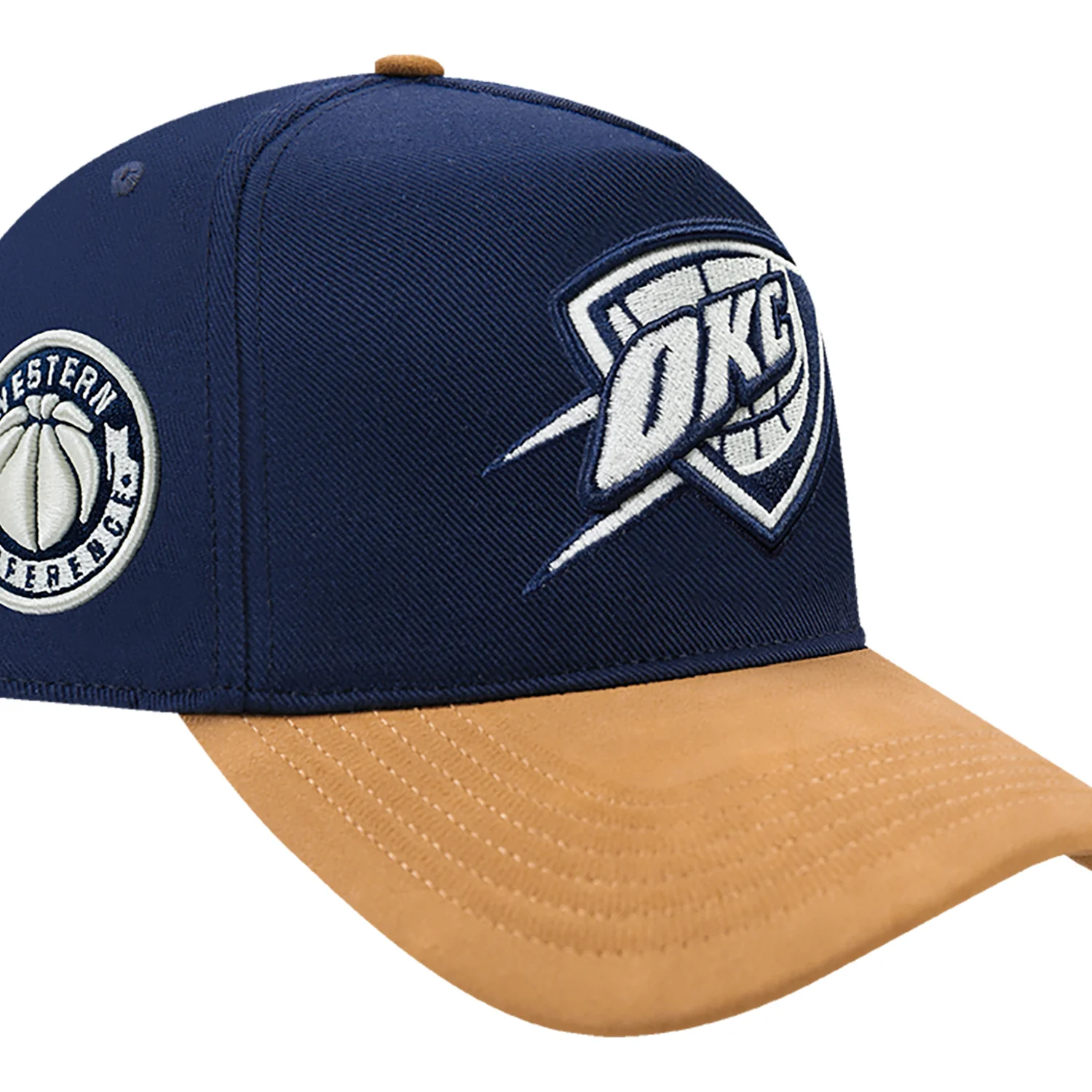 OKC THUNDER PRO STANDARD SUEDE PRO PINCH NAVY SNAPBACK - Image 7