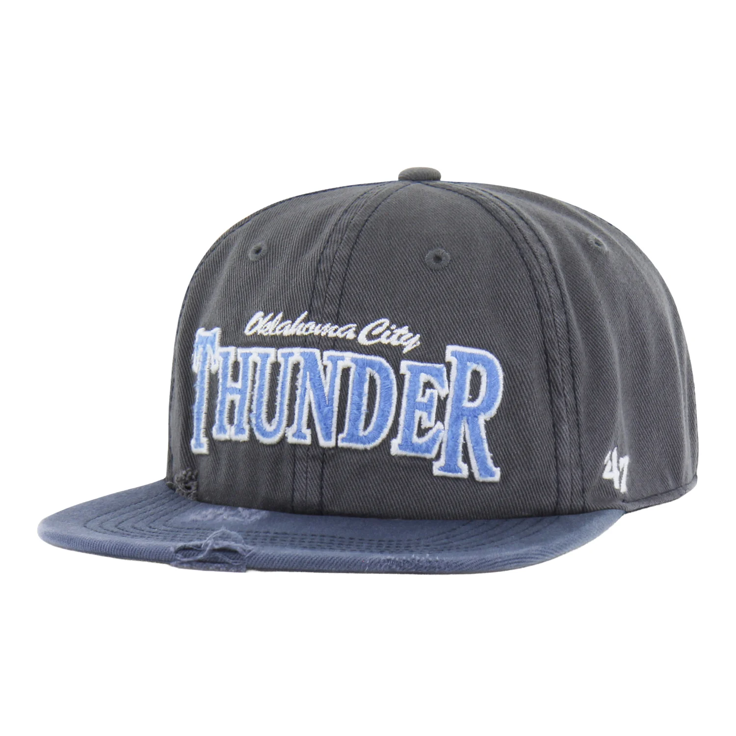 OKC Thunder 47 Brand Cragged Captain Snapback Hat