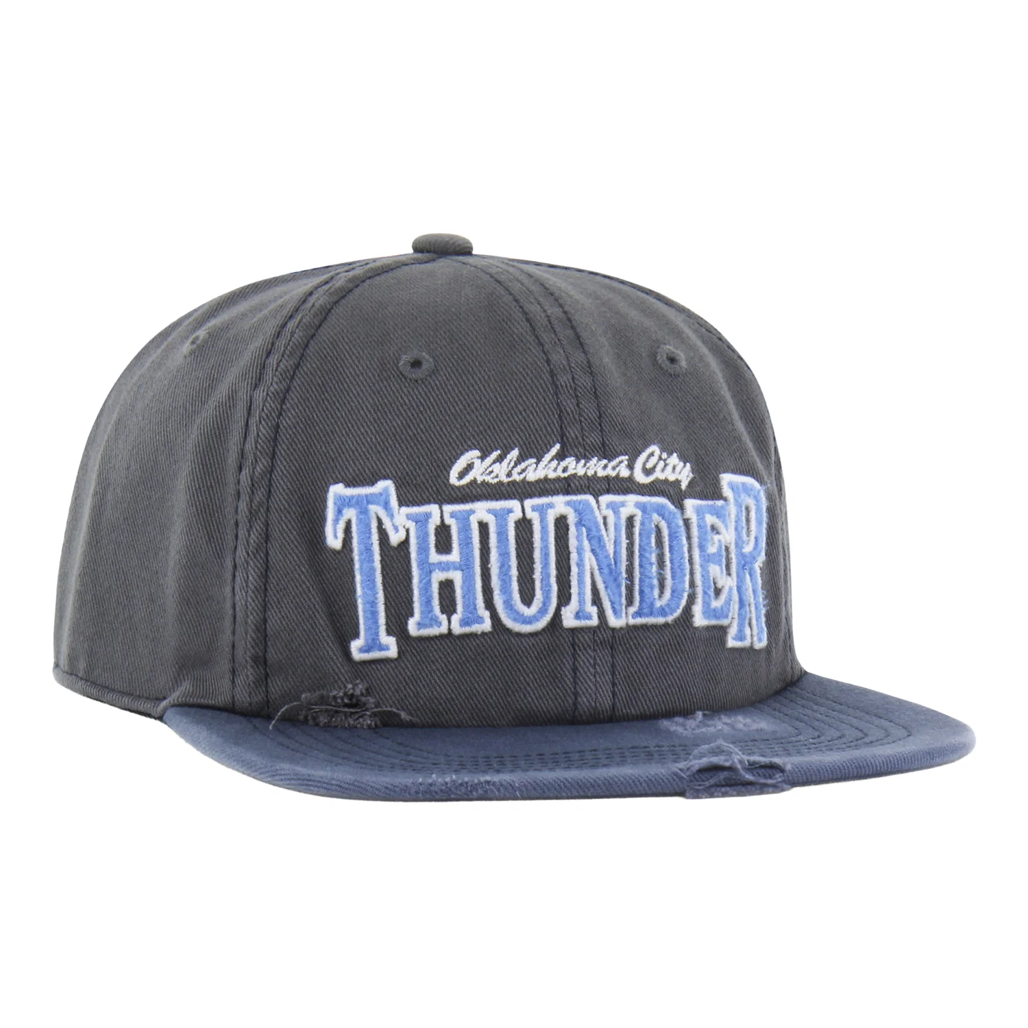 OKC Thunder 47 Brand Cragged Captain Snapback Hat - Image 3