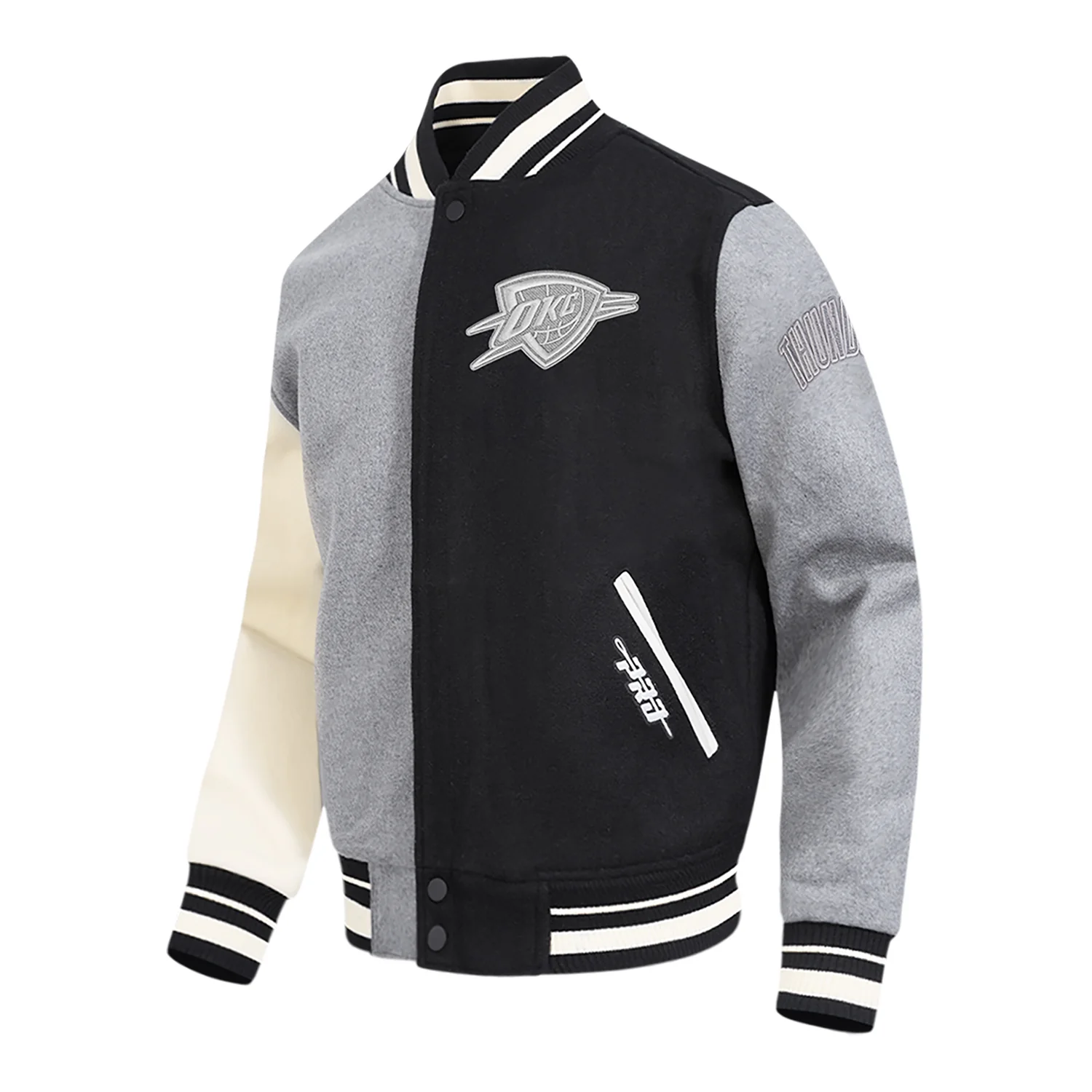 OKC THUNDER PRO STANDARD COLORBLOCK VARSITY JACKET - Image 3