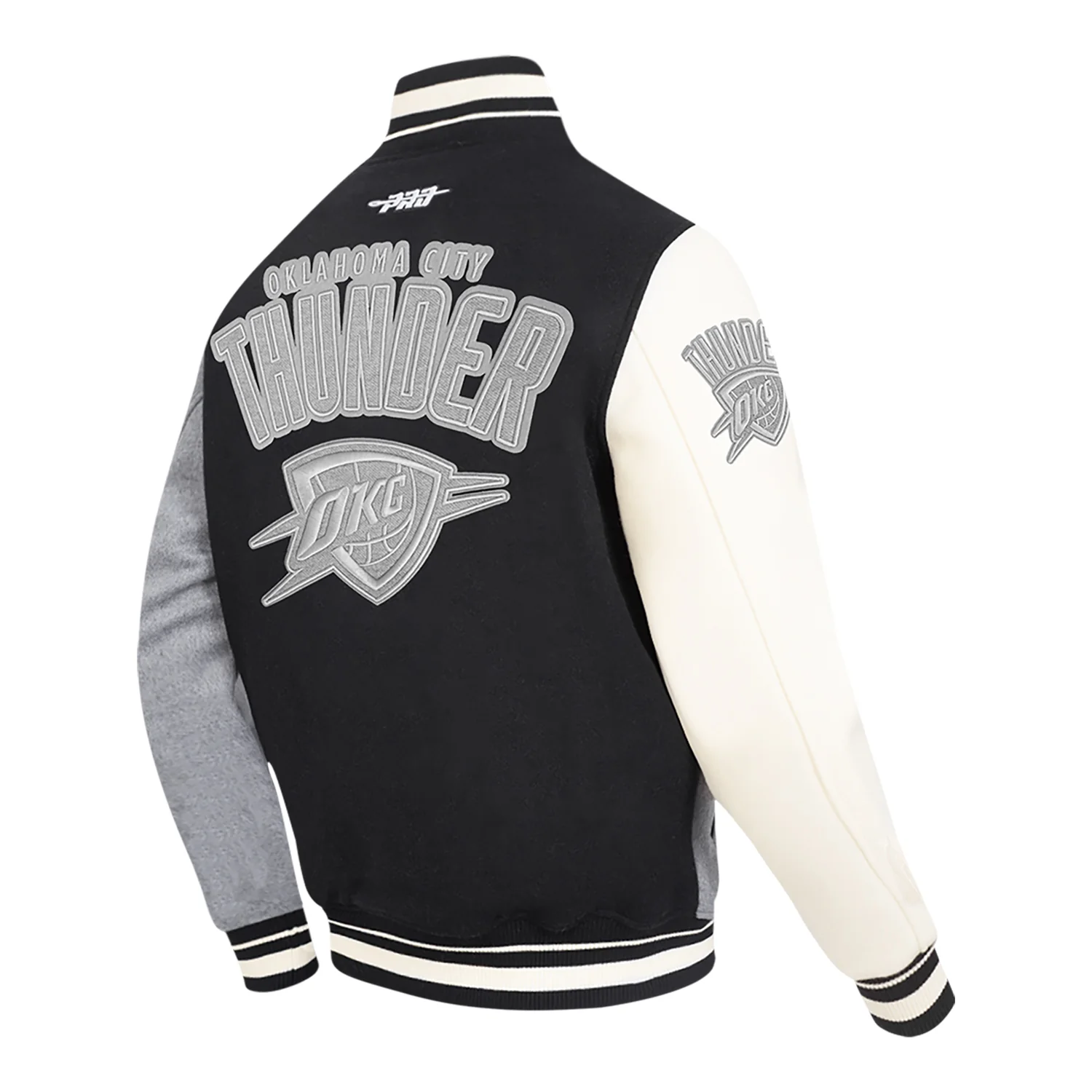 OKC THUNDER PRO STANDARD COLORBLOCK VARSITY JACKET - Image 4
