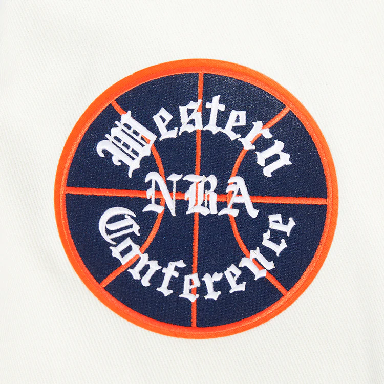 OKC THUNDER PRO STANDARD WASHED DENIM VARSITY JACKET - Image 7