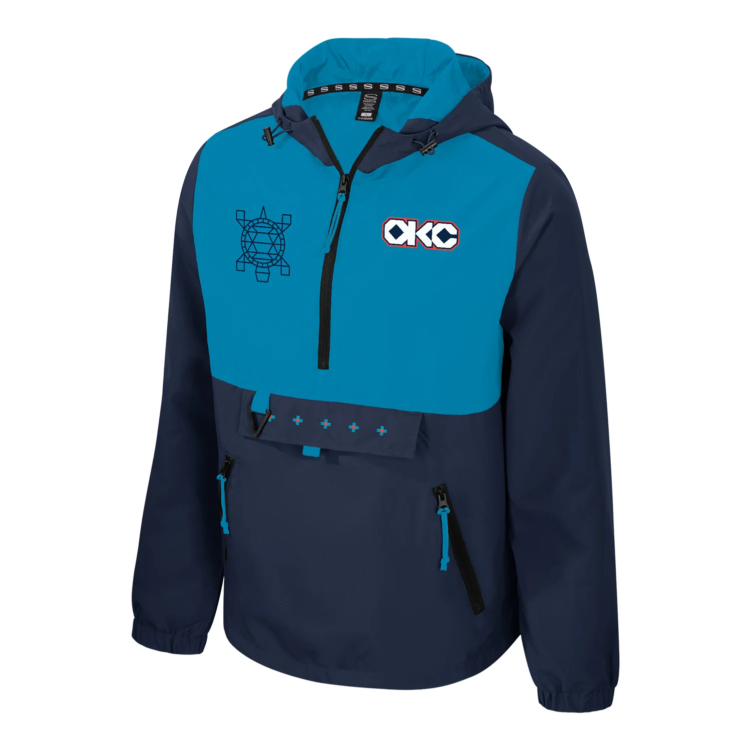 OKC Thunder Stadium Essentials 2025-2026 City Edition Anorak 1/4 Zip Pullover