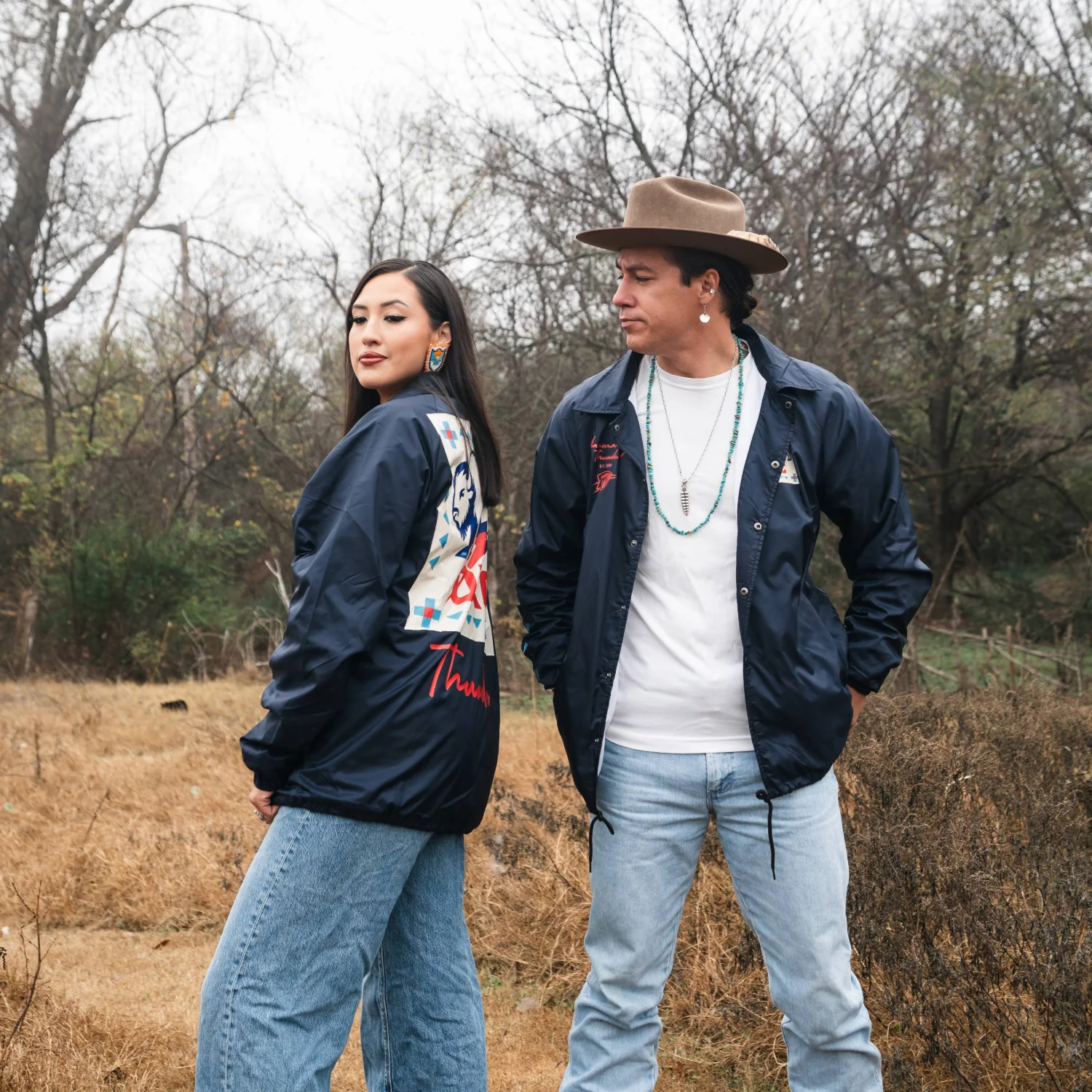 OKC Thunder X Round21 Native Heritage Coaches Jacket - Image 3
