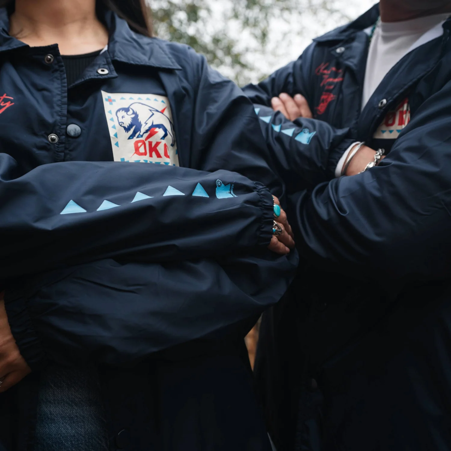 OKC Thunder X Round21 Native Heritage Coaches Jacket - Image 5