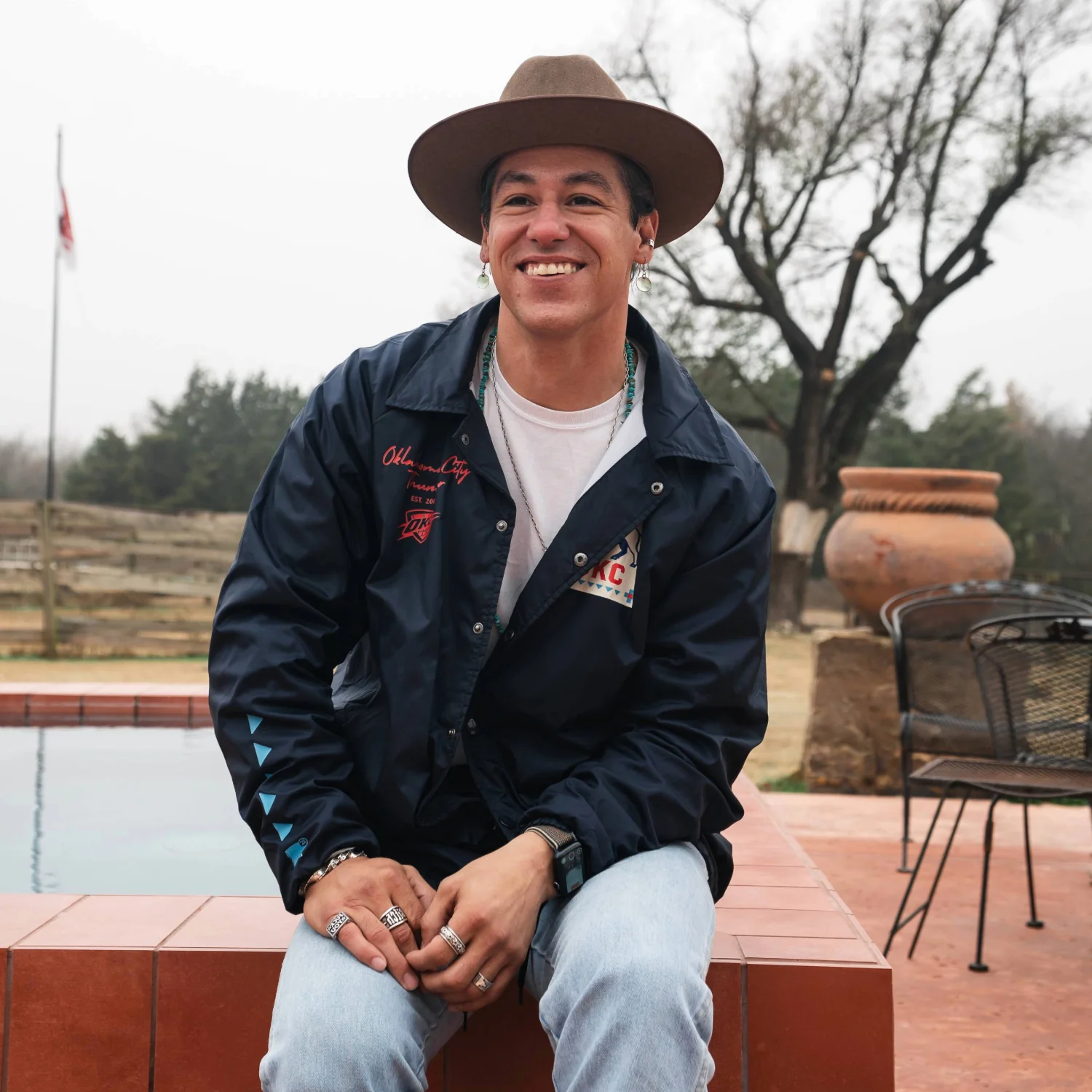 OKC Thunder X Round21 Native Heritage Coaches Jacket - Image 6