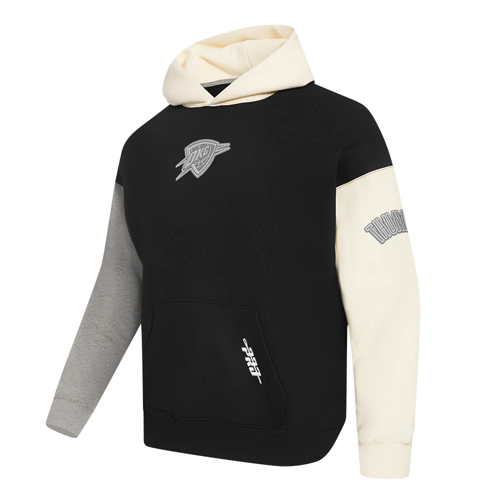 OKC THUNDER PRO STANDARD TONAL TERRY CLOTH COLORBLOCK HOODIE - Image 3