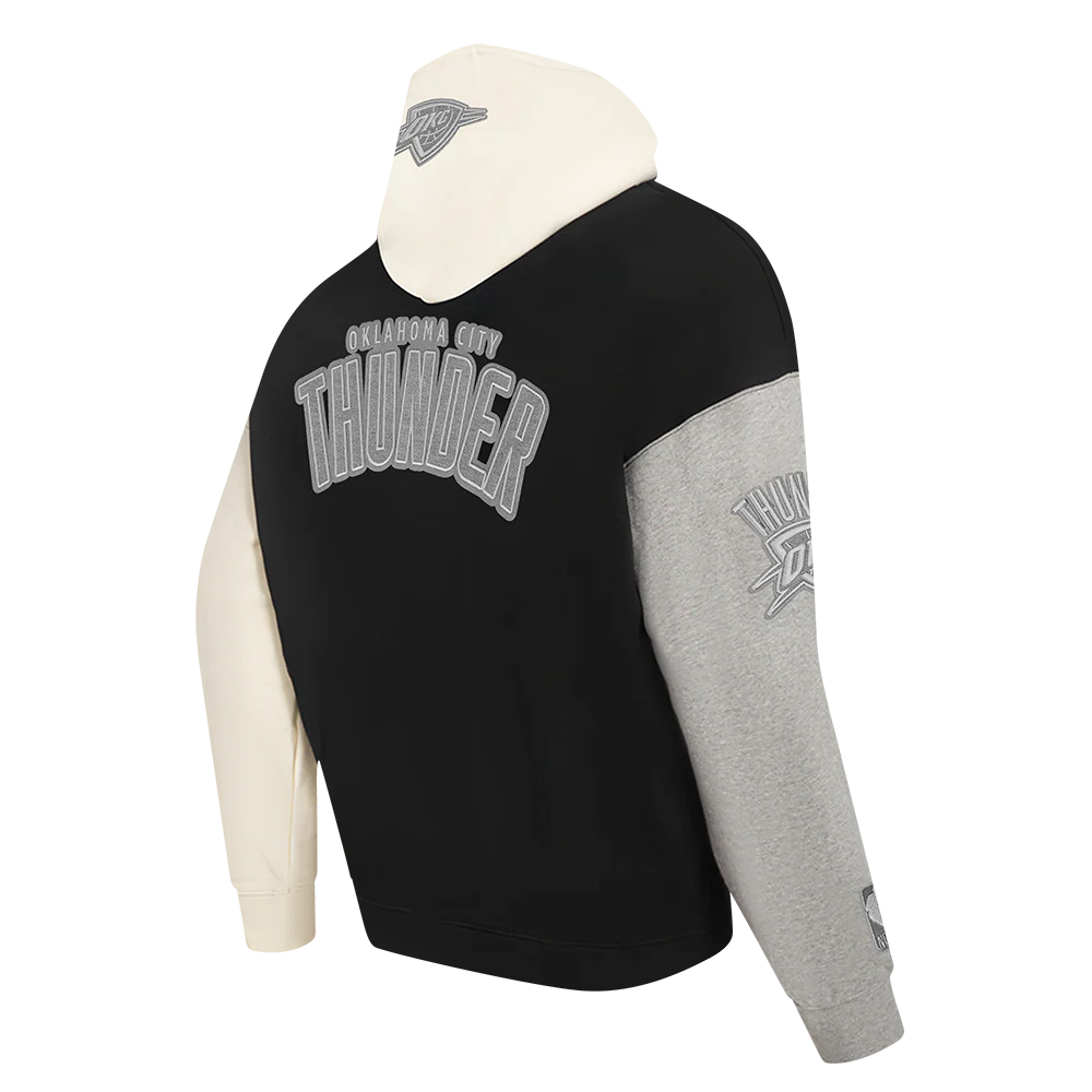 OKC THUNDER PRO STANDARD TONAL TERRY CLOTH COLORBLOCK HOODIE - Image 4