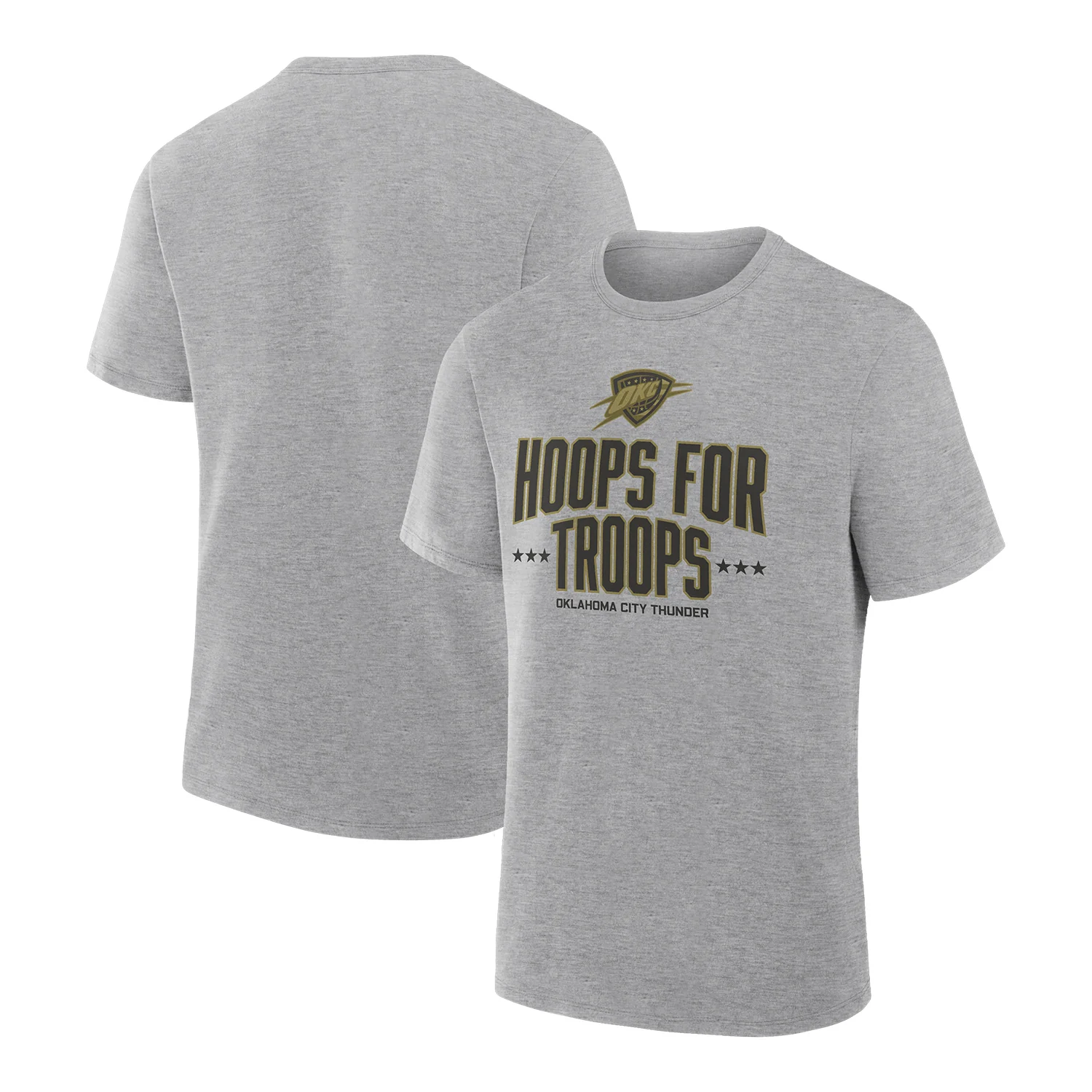OKC Thunder Fanatics Hoops for Troops T-Shirt - Image 2