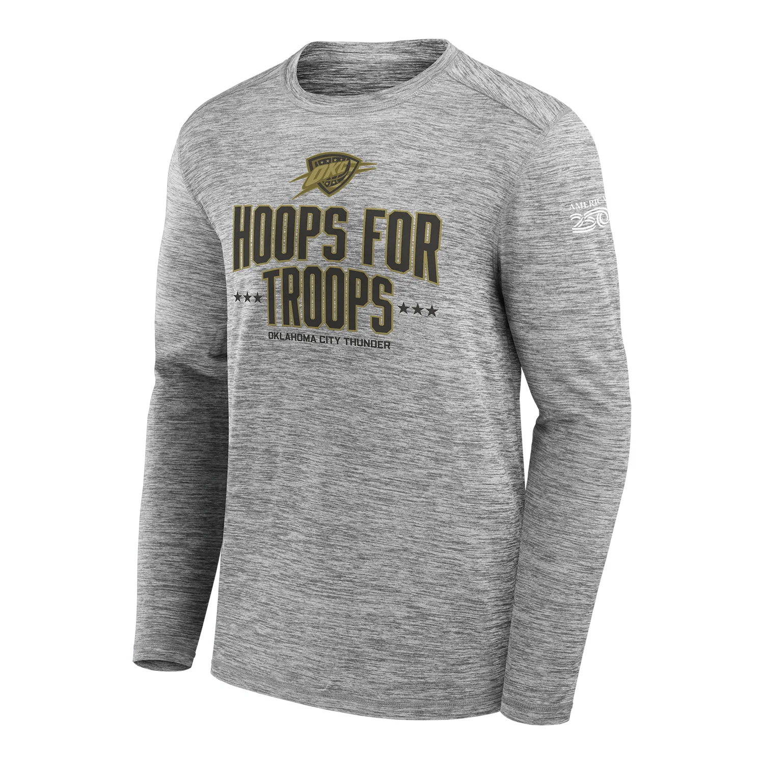 OKC Thunder Fanatics Hoops for Troops Long Sleeve T-Shirt
