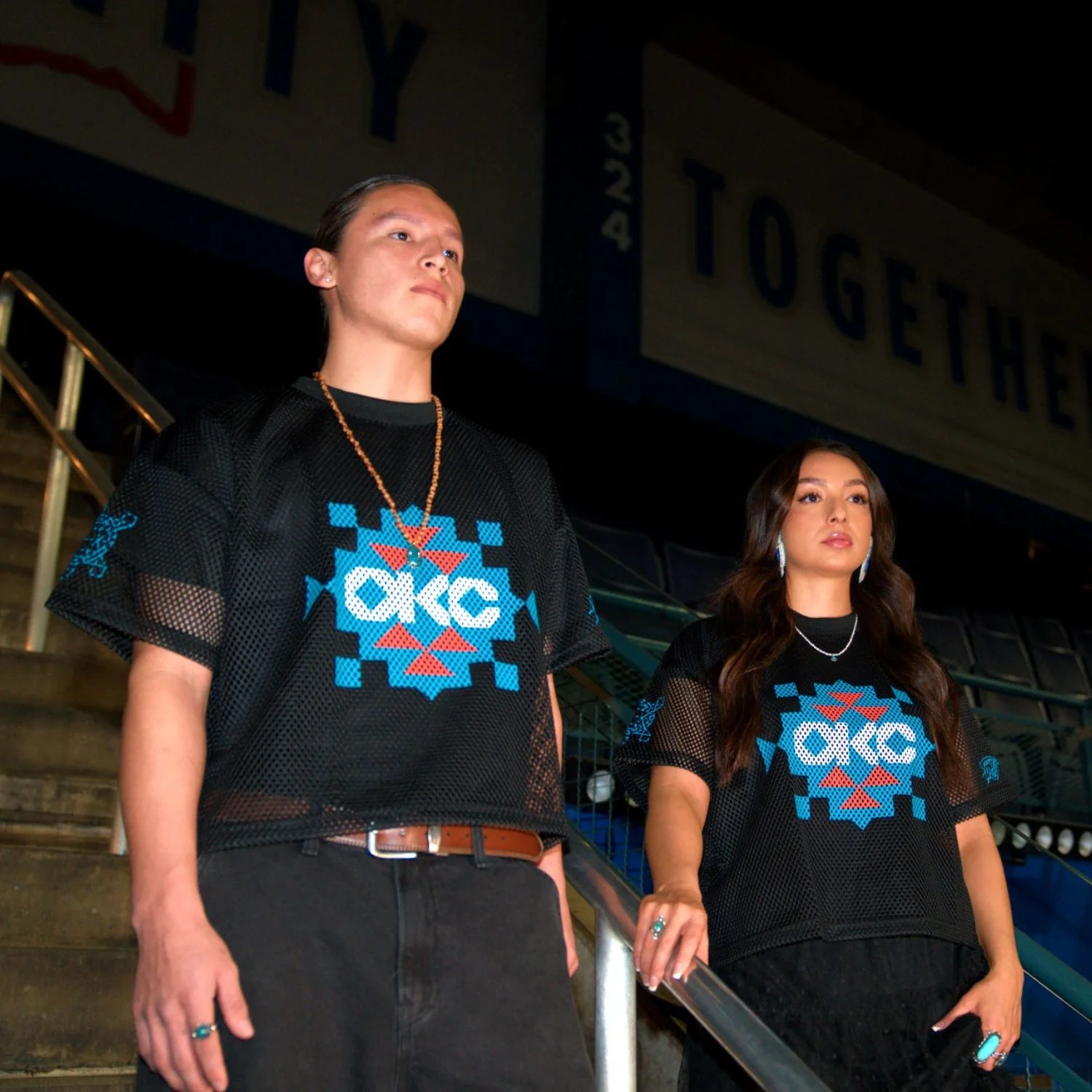 OKC Thunder X Round21 Native Heritage Mesh Top - Image 6