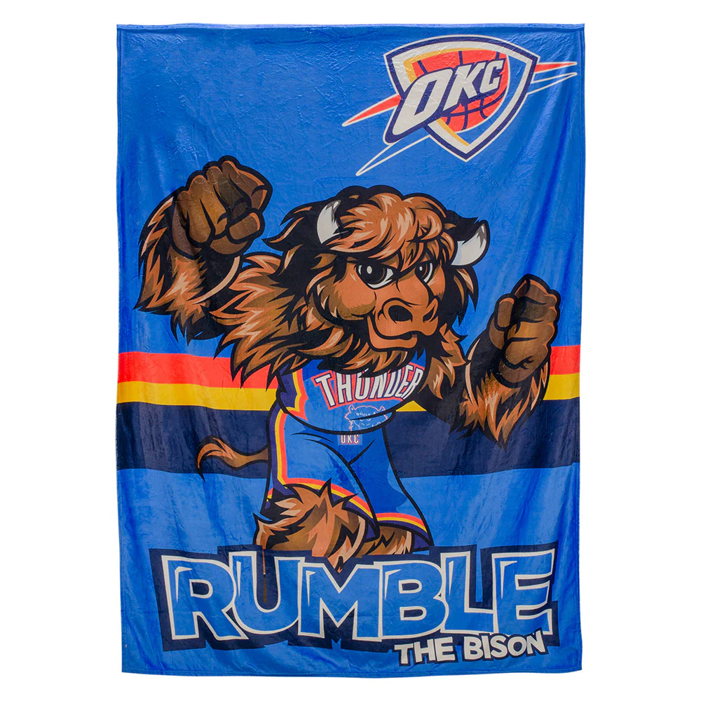 OKLAHOMA CITY THUNDER UNCANNY BRANDS 60x80 RUMBLE BLANKET