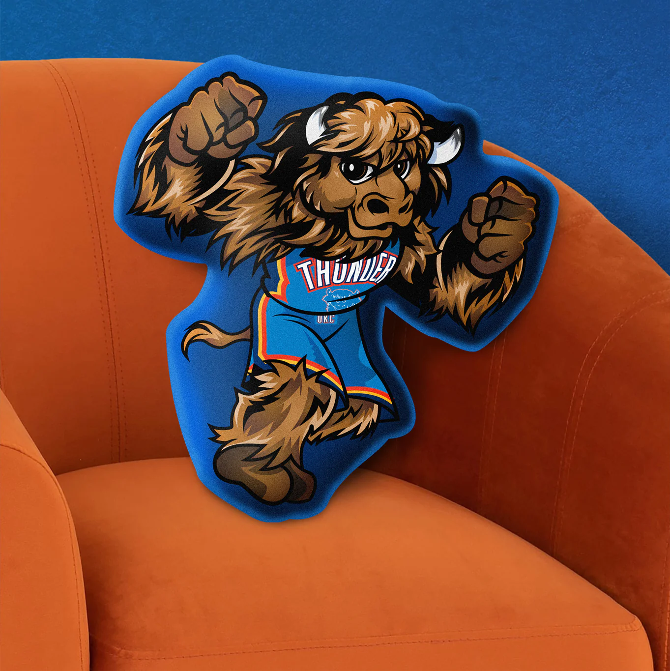 OKC THUNDER RUMBLE MASCOT PILLOW - Image 2