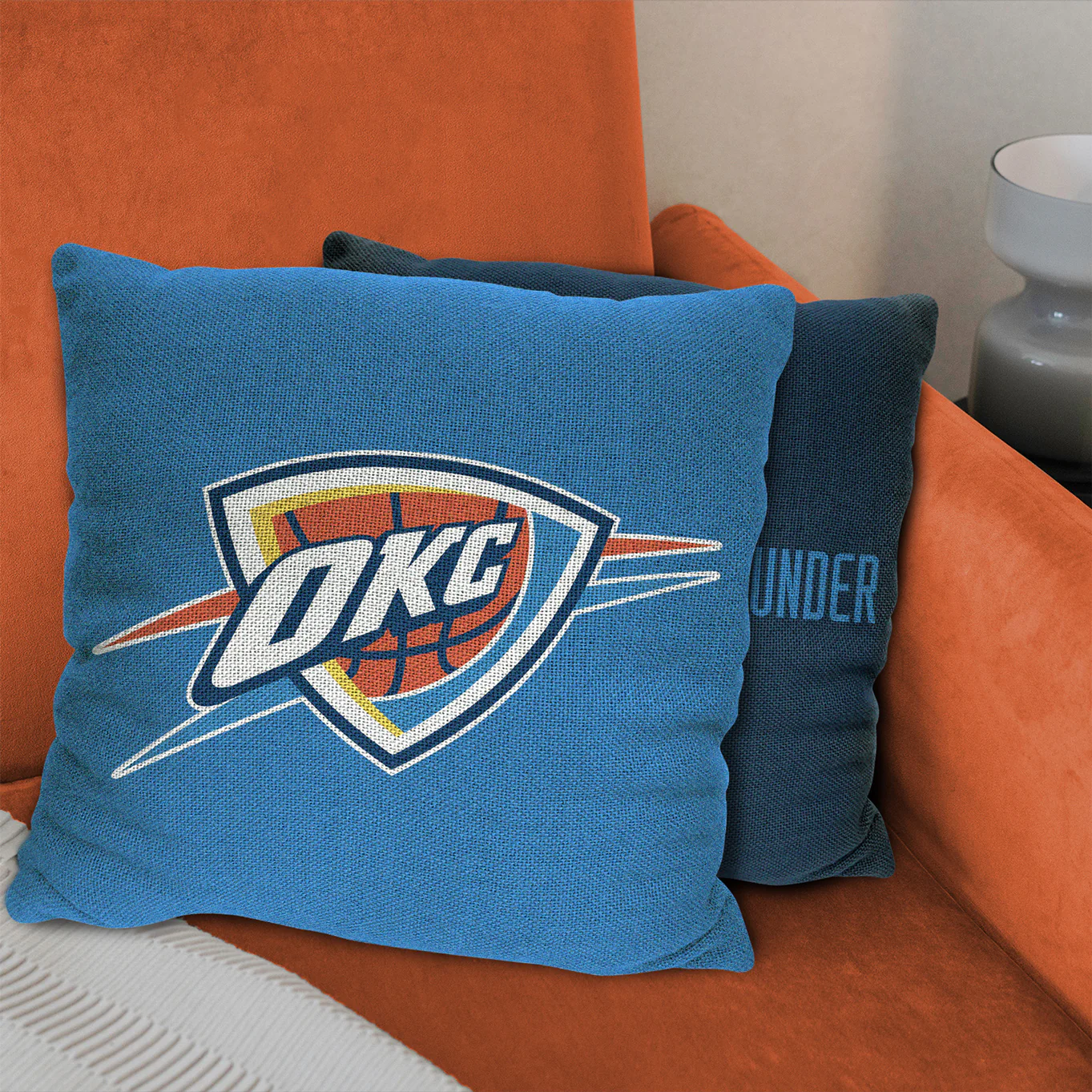 OKC THUNDER TAPESTRY TWO SIDE THROW PILLOW - Image 3