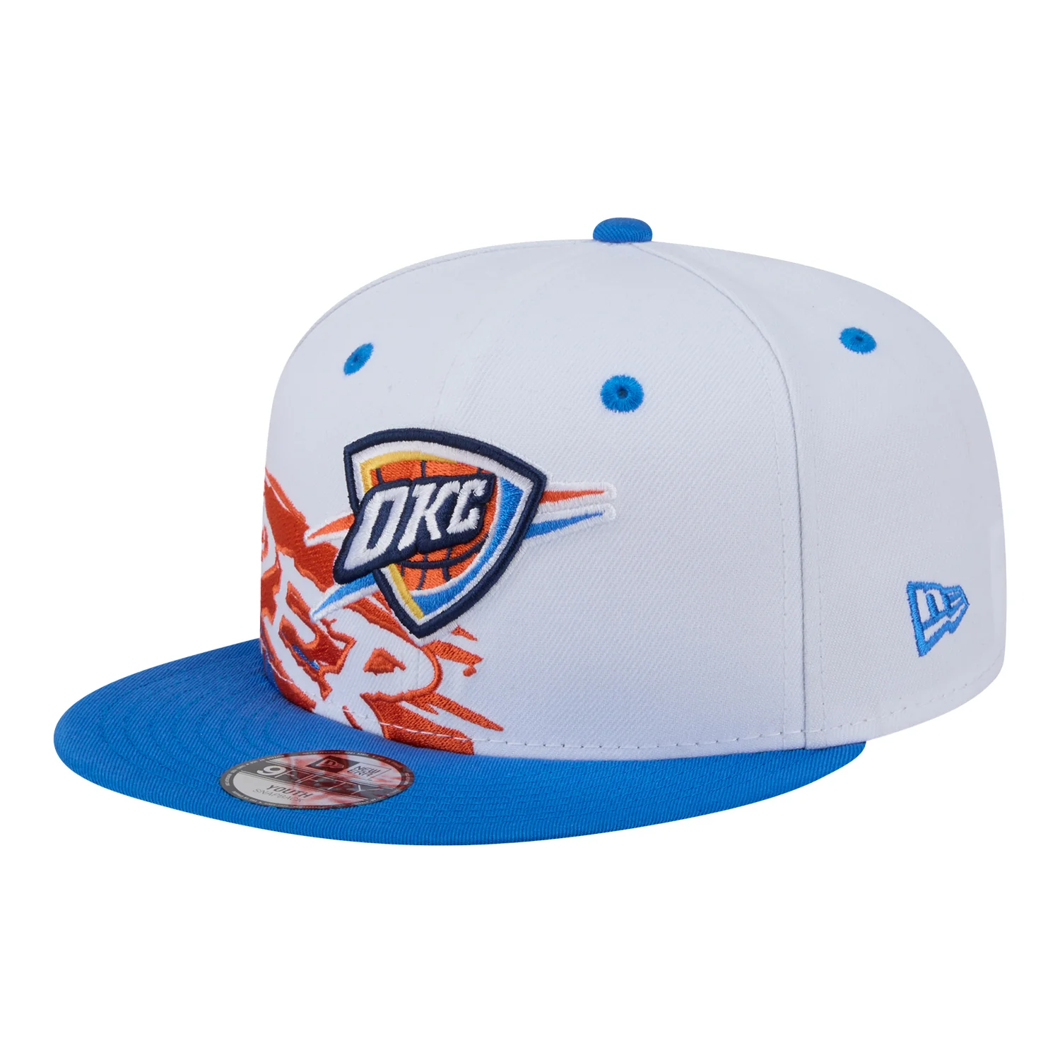Youth OKC Thunder New Era 9Fifty Swept Snap Hat - Image 5