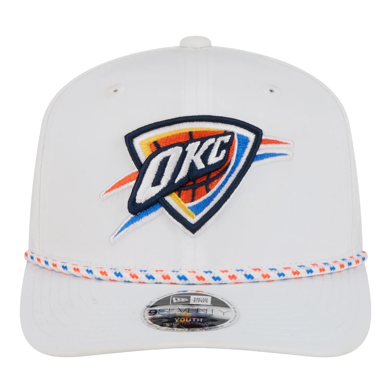 Toddler OKC Thunder New Era 9Seventy Stretch Snap Rope White Hat - Image 6