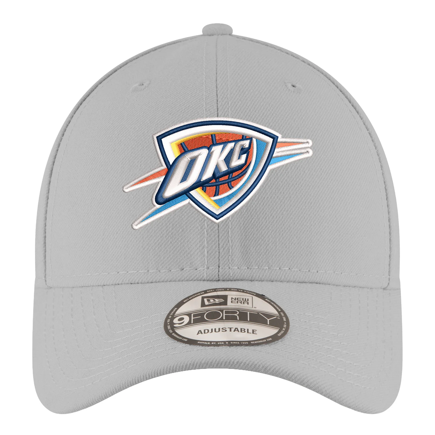 YOUTH OKC THUNDER NEW ERA 940 GREY ADJUSTABLE HAT - Image 3
