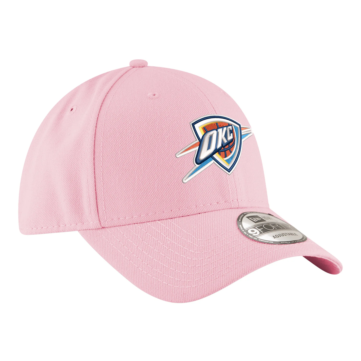 GIRLS OKC THUNDER NEW ERA 940 PINK ADJUSTABLE HAT - Image 2