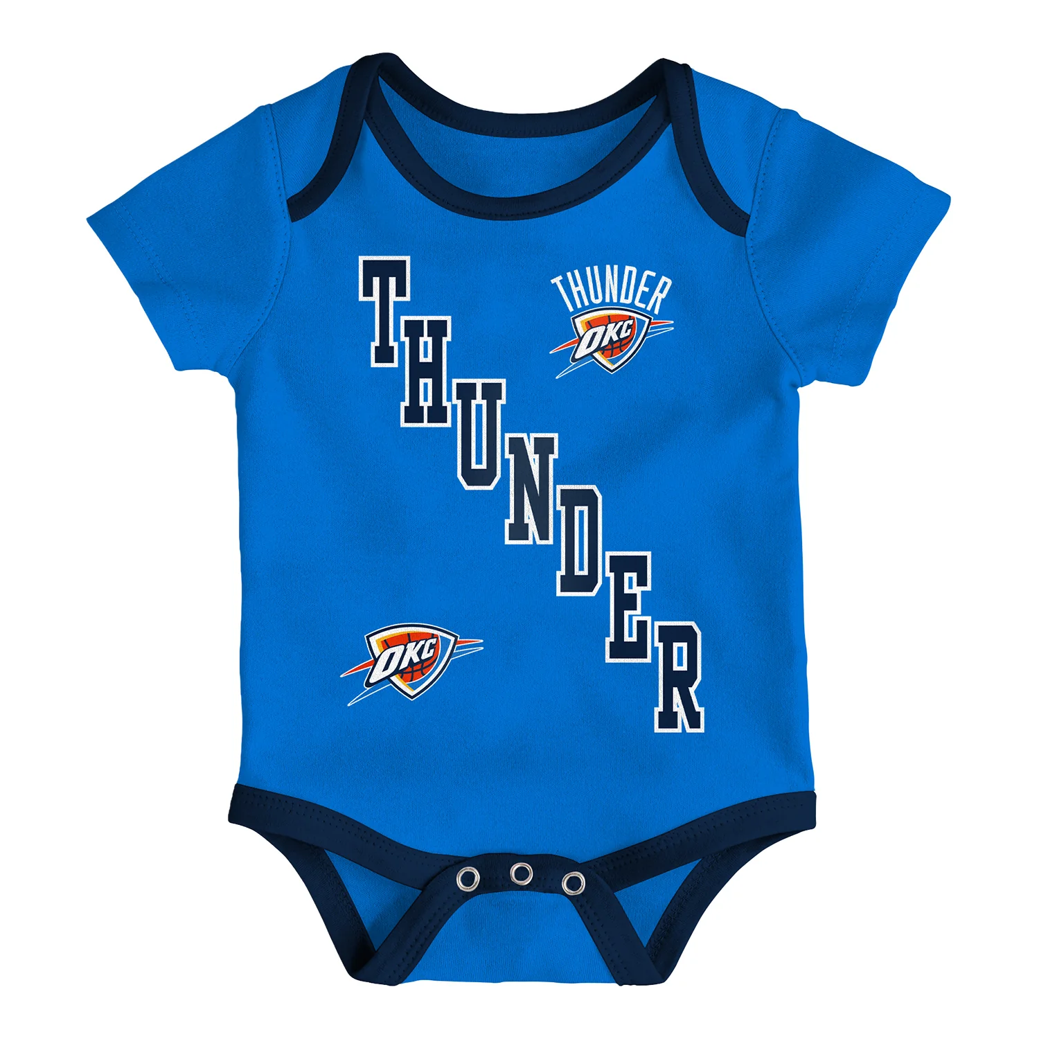 Infant Oklahoma City Thunder 3Pk Assortment of Blue, White and Navy Onesies - Image 4