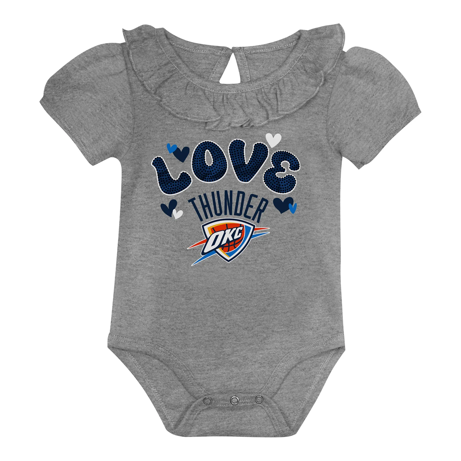 Infant OKC Thunder Outerstuff Hop Base 2-Pack Onesie Set - Image 3