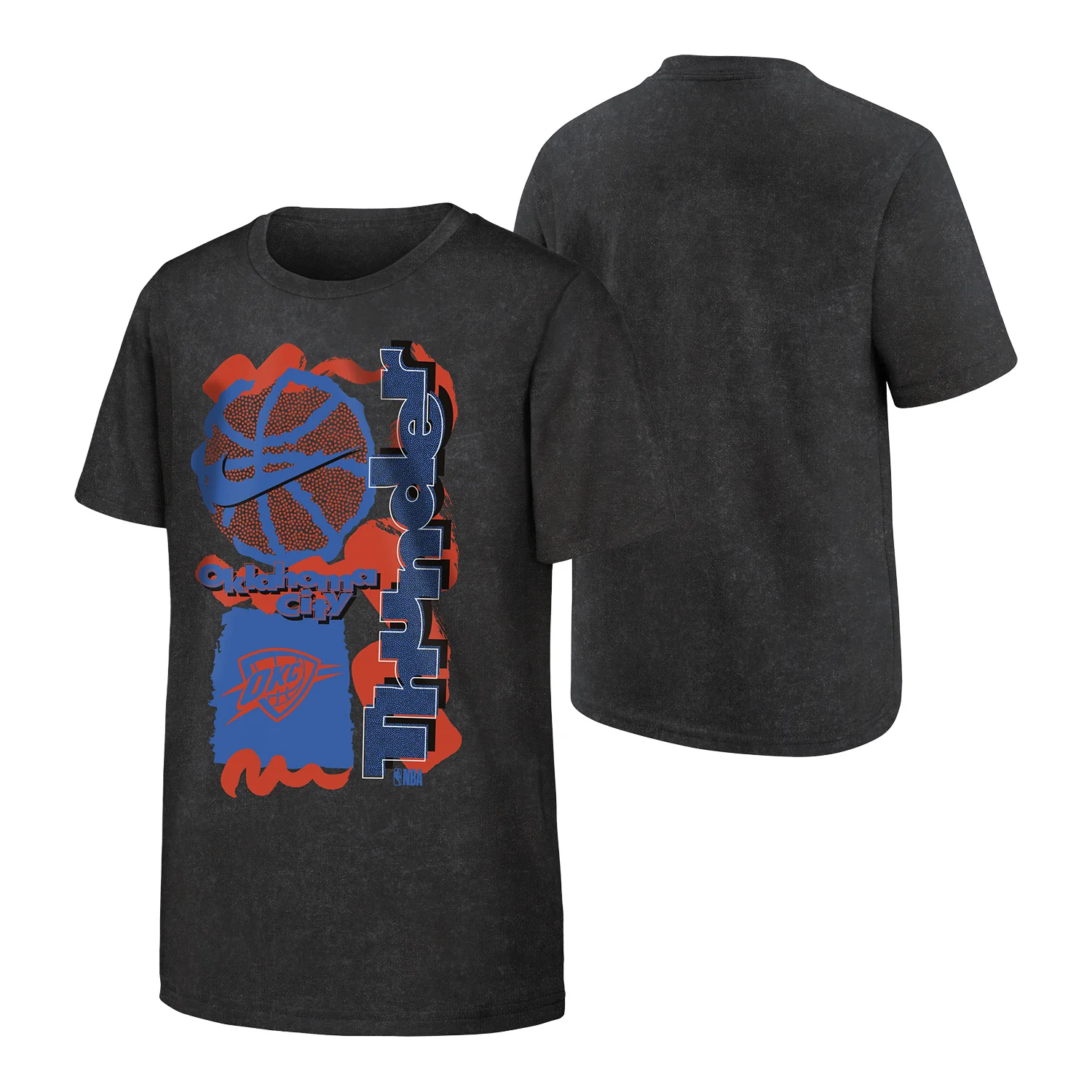 Youth Oklahoma City Thunder Nike Vintage Courtside T-shirt - Image 3
