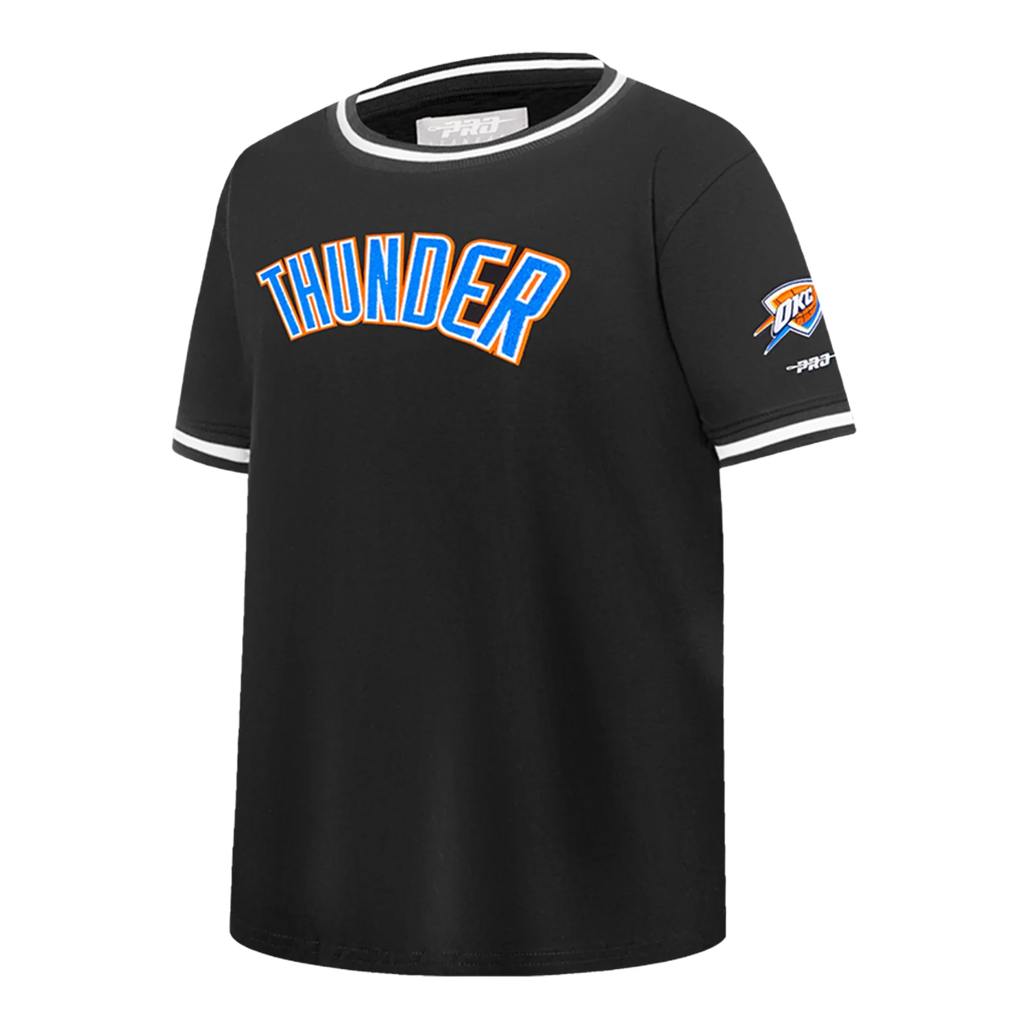 Youth Oklahoma City Thunder Classic Striped Ribbed T-Shirt - Image 3