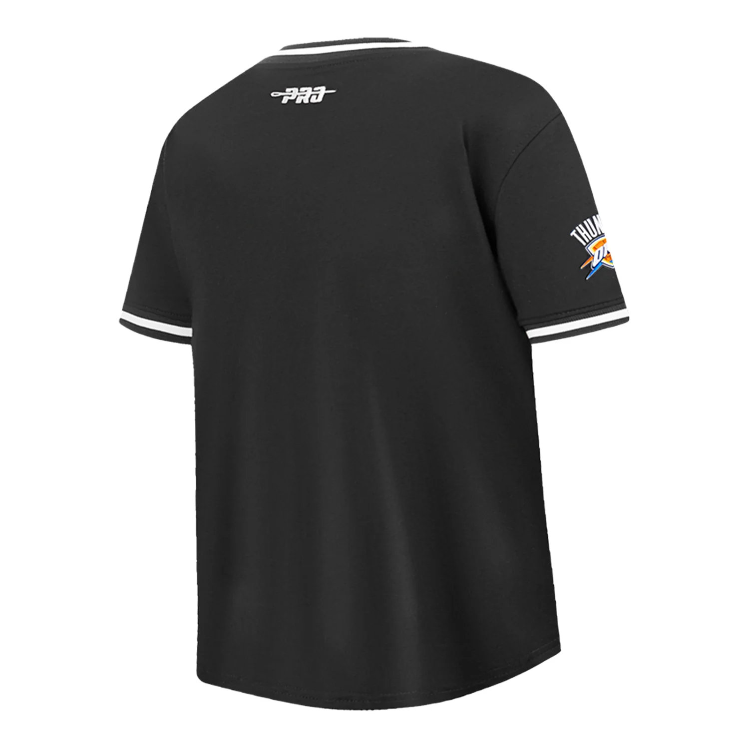 Youth Oklahoma City Thunder Classic Striped Ribbed T-Shirt - Image 4