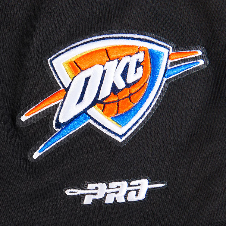 Youth Oklahoma City Thunder Classic Striped Ribbed T-Shirt - Image 5